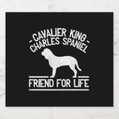 Étiquettes Pour Bouteilles De Vin Mousseux Cavalier King Charles Spaniel (Étiquettes simples)
