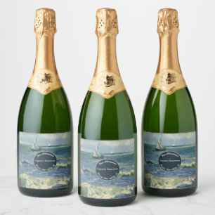 Étiquettes Pour Bouteilles De Vin Mousseux Célébration du thème nautique