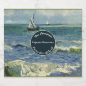 Étiquettes Pour Bouteilles De Vin Mousseux Célébration du thème nautique (Étiquettes simples)