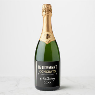 Étiquettes Pour Bouteilles De Vin Mousseux Célébrez ! Fête de retraite