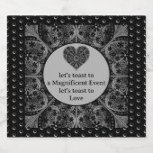 Étiquettes Pour Bouteilles De Vin Mousseux Céramique noir (Étiquettes simples)