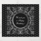 Étiquettes Pour Bouteilles De Vin Mousseux Céramique noir (Étiquettes simples)