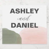 Étiquettes Pour Bouteilles De Vin Mousseux Cercles modernes Mariage Sparkling Vin ou Vin, (Étiquettes simples)