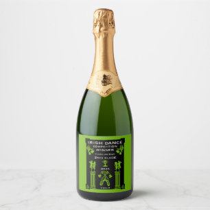 Étiquettes Pour Bouteilles De Vin Mousseux Certificat de concours de danse irlandaise