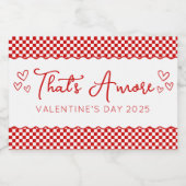 Étiquettes Pour Bouteilles De Vin Mousseux C'est Amore ! Italien Saint Valentin (Étiquettes simples)