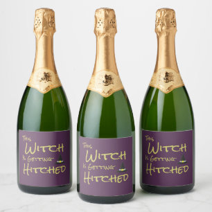 Étiquettes Pour Bouteilles De Vin Mousseux Cette Sorcière Est En Train D'Être Hachée