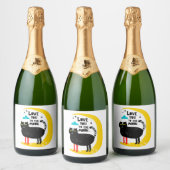 Étiquettes Pour Bouteilles De Vin Mousseux Chat sur la lune (Bouteilles)