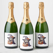 Étiquettes Pour Bouteilles De Vin Mousseux Chemise T classique Sloth Halloween (Bouteilles)