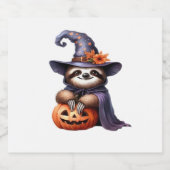 Étiquettes Pour Bouteilles De Vin Mousseux Chemise T classique Sloth Halloween (Étiquettes simples)