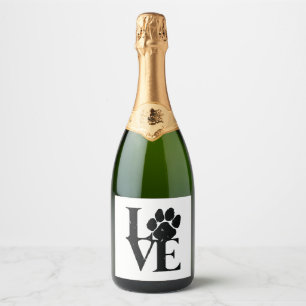 Étiquettes Pour Bouteilles De Vin Mousseux Chiens Aiment Chiens