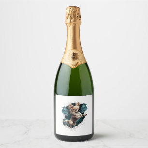 Étiquettes Pour Bouteilles De Vin Mousseux Chihuahua Ballerina Danse de ballet