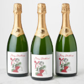 Étiquettes Pour Bouteilles De Vin Mousseux Christmas  (Bouteilles)