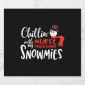 Étiquettes Pour Bouteilles De Vin Mousseux Christmas nurse practitioner (Étiquettes simples)