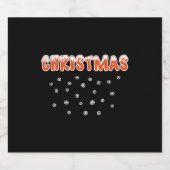 Étiquettes Pour Bouteilles De Vin Mousseux CHRISTMAS Snow and Snowballs (Étiquettes simples)