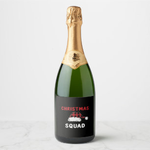 Étiquettes Pour Bouteilles De Vin Mousseux Christmas Squad