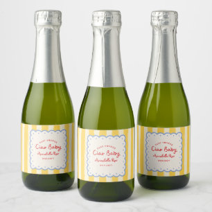 Étiquettes Pour Bouteilles De Vin Mousseux Ciao Baby Médicament pour Baby Shower sur le thème