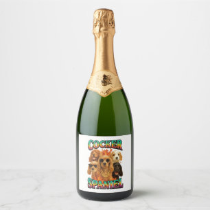 Étiquettes Pour Bouteilles De Vin Mousseux Cocker Spaniel Copy