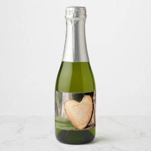 Étiquettes Pour Bouteilles De Vin Mousseux cœur de bois