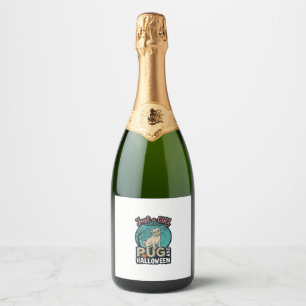 Étiquettes Pour Bouteilles De Vin Mousseux Conception de vecteur vintage de fille de Hallowee