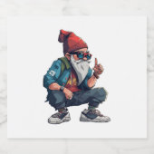 Étiquettes Pour Bouteilles De Vin Mousseux Cool moderne Gnome (Étiquettes simples)