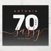 Étiquettes Pour Bouteilles De Vin Mousseux Copper Girly 70 et Sassy (Étiquettes simples)