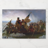 Étiquettes Pour Bouteilles De Vin Mousseux Crossing Delaware 1776 : Général George Washington (Étiquettes simples)