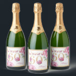 Étiquettes Pour Bouteilles De Vin Mousseux Custom Luxury 60th Birthday Pink Gold Parties scin<br><div class="desc">Luxe 60e anniversaire Floral rose or Parties scintillant Étiquette à vin pétillant. Facile à personnaliser. Les produits correspondants se trouvent dans Luxury Adult Peonies Birthday Collection.</div>