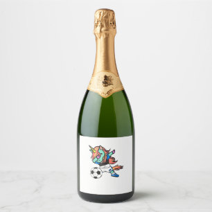Étiquettes Pour Bouteilles De Vin Mousseux Dabbing Unicorn Estonie Soccer Jersey Estonian Foo