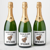 Étiquettes Pour Bouteilles De Vin Mousseux Daschund (Bouteilles)