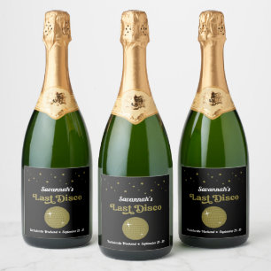 Étiquettes Pour Bouteilles De Vin Mousseux Dernière Mariée Disco Enterrement de Vie de Jeune