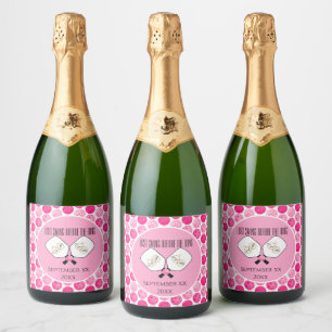 Étiquettes Pour Bouteilles De Vin Mousseux Dernière swing avant l'anneau Mariage Pickleball r