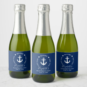 Étiquettes Pour Bouteilles De Vin Mousseux Dernière Voile Avant Le Veil Bachelorette Party Mi