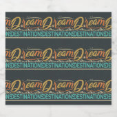 Étiquettes Pour Bouteilles De Vin Mousseux Destination de rêve (Étiquettes simples)