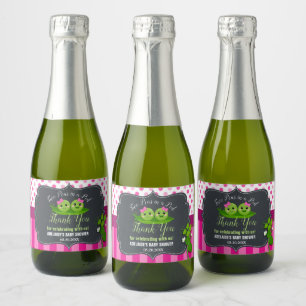 Étiquettes Pour Bouteilles De Vin Mousseux Deux petits pois dans une cosse Jumeaux Filles jum