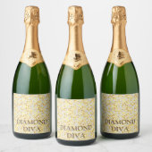 ÉTIQUETTES POUR BOUTEILLES DE VIN MOUSSEUX DIAMOND DIVA (Bouteilles)