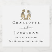 Étiquettes Pour Bouteilles De Vin Mousseux Dinosaur Theme Wedding Custom (Étiquettes simples)