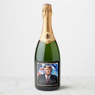 Étiquettes Pour Bouteilles De Vin Mousseux Donald Trump Inauguration de la nouveauté Champagn