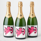 Étiquettes Pour Bouteilles De Vin Mousseux Double Cupidon Saint-Valentin (Bouteilles)