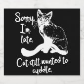 Étiquettes Pour Bouteilles De Vin Mousseux Drôle chat dit des citations de chat (Étiquettes simples)