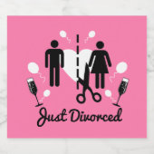 Étiquettes Pour Bouteilles De Vin Mousseux Drôle Divorce Invitations (Étiquettes simples)