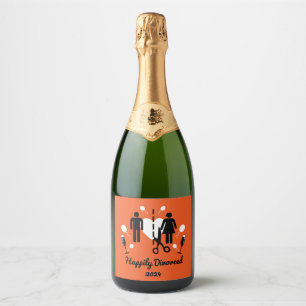 Étiquettes Pour Bouteilles De Vin Mousseux Drôle Divorce Sympathy Dons