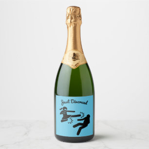 Étiquettes Pour Bouteilles De Vin Mousseux Drôle Divorce Sympathy Dons