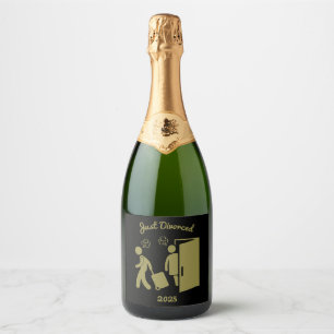Étiquettes Pour Bouteilles De Vin Mousseux Drôle Divorce Sympathy Dons