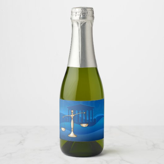 Étiquettes Pour Bouteilles De Vin Mousseux Échelles de justice (Devant)