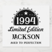 Étiquettes Pour Bouteilles De Vin Mousseux Edition limitée 30e anniversaire (Étiquettes simples)