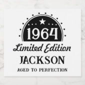 Étiquettes Pour Bouteilles De Vin Mousseux Edition limitée 60e anniversaire (Étiquettes simples)