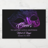 Étiquettes Pour Bouteilles De Vin Mousseux Elégant Champagne du Soir (Étiquettes simples)