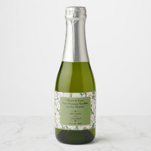 Étiquettes Pour Bouteilles De Vin Mousseux Élégant Mariage d'embellissement floral Mini