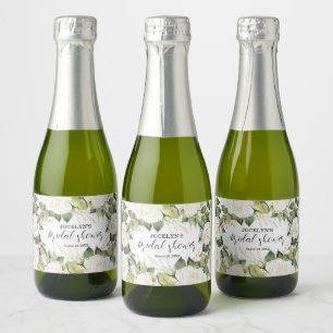 Étiquettes Pour Bouteilles De Vin Mousseux Élégant Mariage Fête de Fiançailles avec Roses Bla