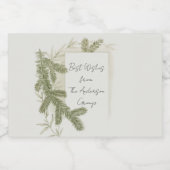 Étiquettes Pour Bouteilles De Vin Mousseux Élégante Fermes vertes Custom Hand Script Entrepri (Étiquettes simples)